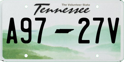 TN license plate A9727V