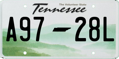TN license plate A9728L