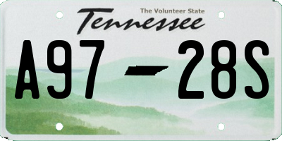 TN license plate A9728S
