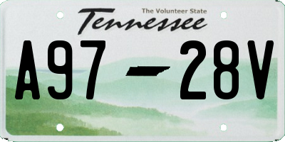 TN license plate A9728V