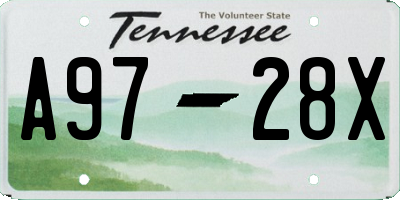 TN license plate A9728X