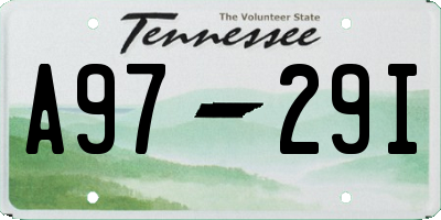 TN license plate A9729I