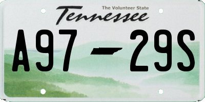 TN license plate A9729S
