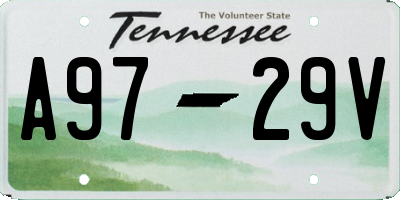 TN license plate A9729V