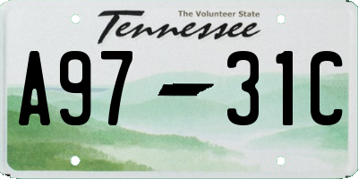 TN license plate A9731C