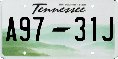 TN license plate A9731J