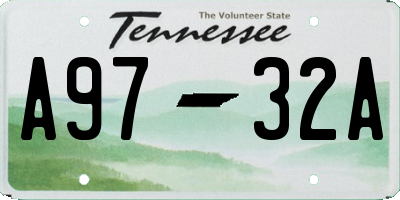 TN license plate A9732A