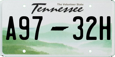 TN license plate A9732H