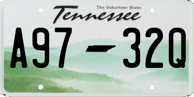 TN license plate A9732Q
