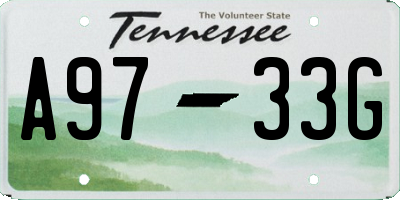 TN license plate A9733G