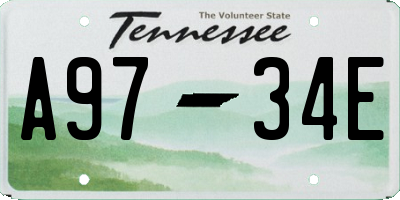 TN license plate A9734E