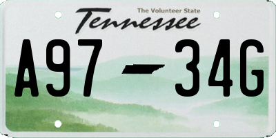 TN license plate A9734G