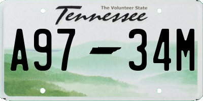 TN license plate A9734M