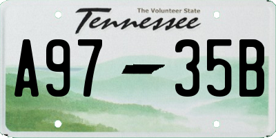 TN license plate A9735B