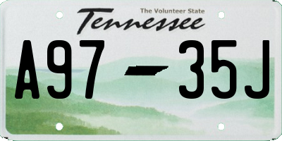 TN license plate A9735J