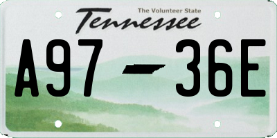 TN license plate A9736E