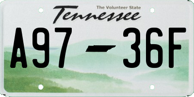 TN license plate A9736F