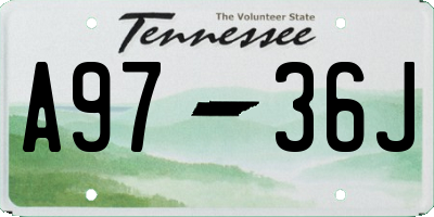 TN license plate A9736J