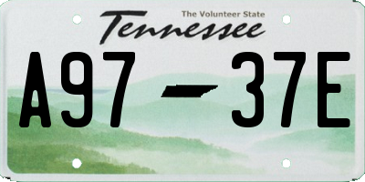 TN license plate A9737E