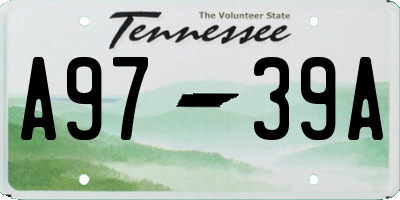 TN license plate A9739A