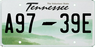 TN license plate A9739E