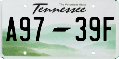 TN license plate A9739F