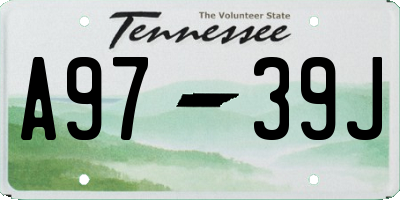 TN license plate A9739J