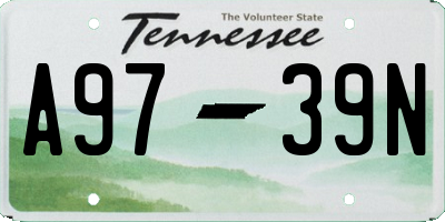 TN license plate A9739N