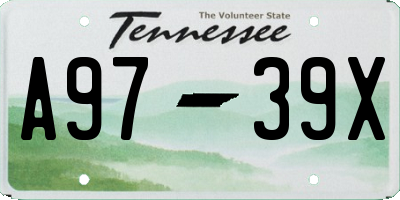 TN license plate A9739X