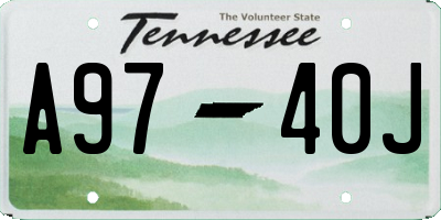 TN license plate A9740J