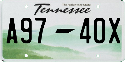 TN license plate A9740X