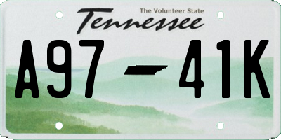 TN license plate A9741K