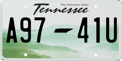 TN license plate A9741U