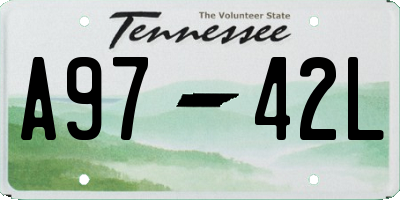 TN license plate A9742L