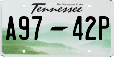 TN license plate A9742P