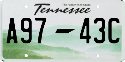 TN license plate A9743C