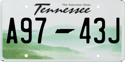 TN license plate A9743J