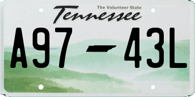TN license plate A9743L