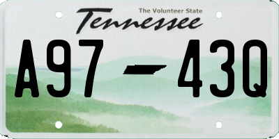 TN license plate A9743Q