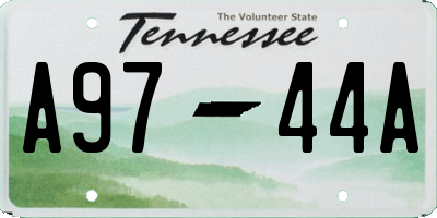 TN license plate A9744A