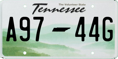TN license plate A9744G