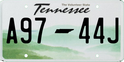 TN license plate A9744J