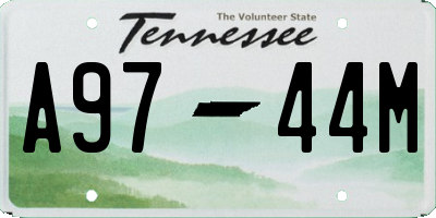 TN license plate A9744M