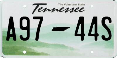 TN license plate A9744S