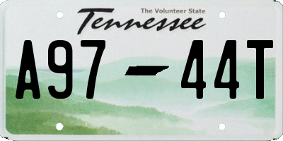 TN license plate A9744T