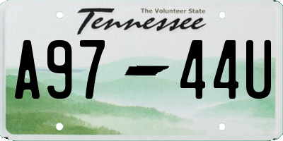 TN license plate A9744U