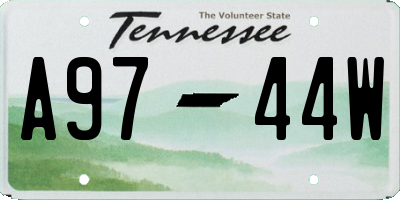 TN license plate A9744W