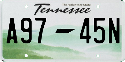 TN license plate A9745N