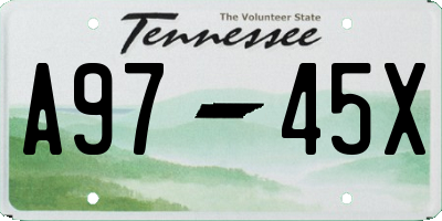 TN license plate A9745X