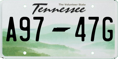 TN license plate A9747G